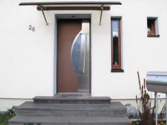 Kunststoff-Haustür Braun mit Aluminium Elementen in Kaarst